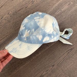 Tie Dye Sky Blue Empyre Hat with Tie on Back
